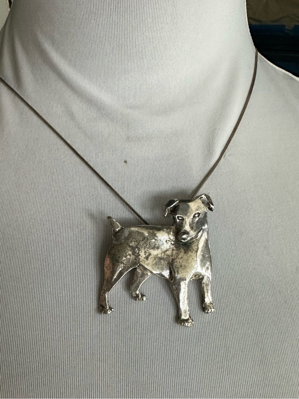 Vintage Silver Dog Pin